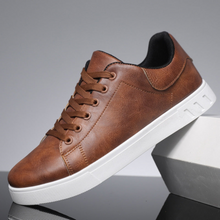 Stylish leather shoes with white sole 