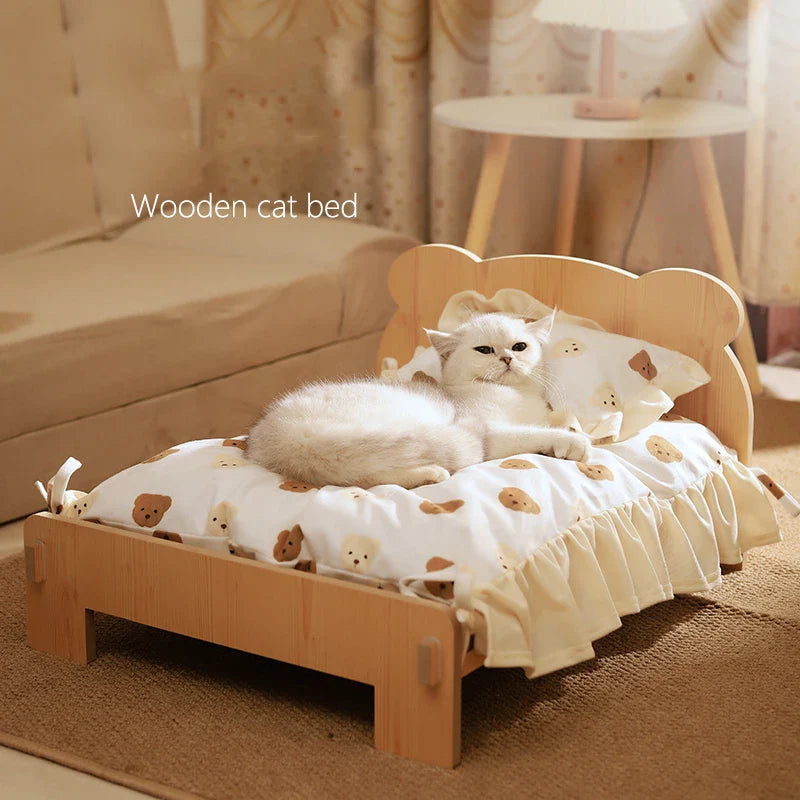 Teddy Bear Cat Bed
