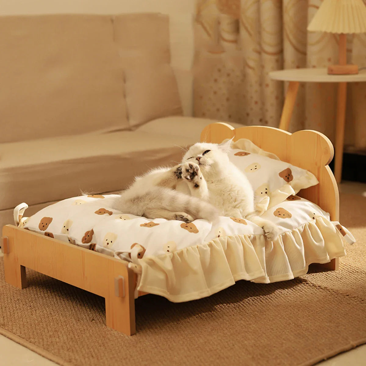 Teddy Bear Cat Bed