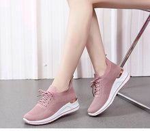 Women wedge knit shoes