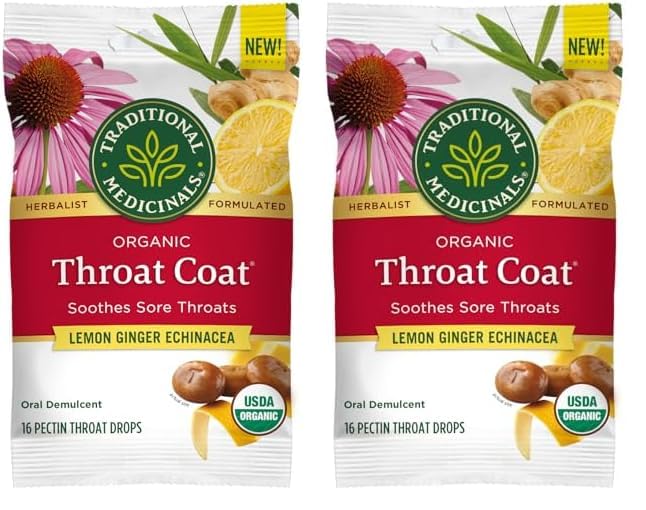 Throat Coat Lemon Ginger Lozenges 