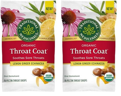 Throat Coat Lemon Ginger Lozenges 