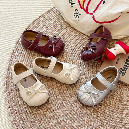 Girls bow princess shoes