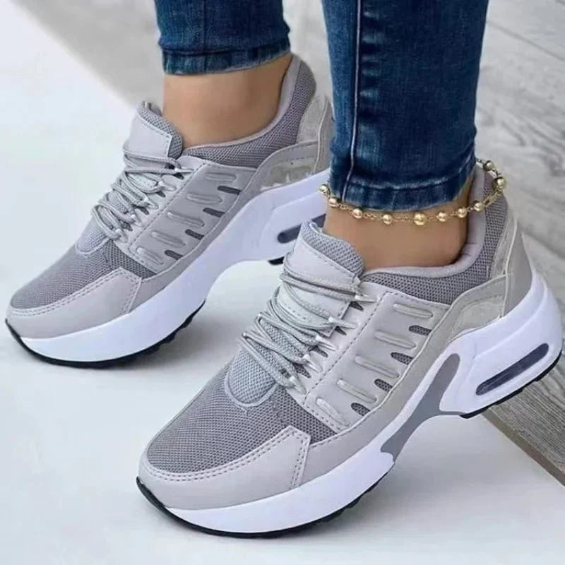 Trendy chunky platform sneakers with thick sole for stylish and comfortable wear