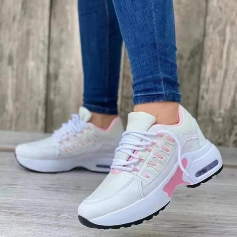 Trendy chunky platform sneakers with thick sole for stylish and comfortable wear