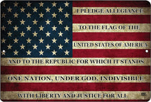 USA American Flag Metal Tin Sign