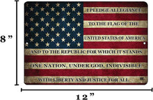 USA American Flag Metal Tin Sign