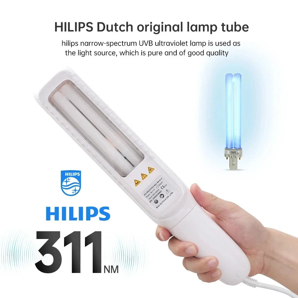 UVB 311nm lamp for vitiligo treatment with handheld medical design