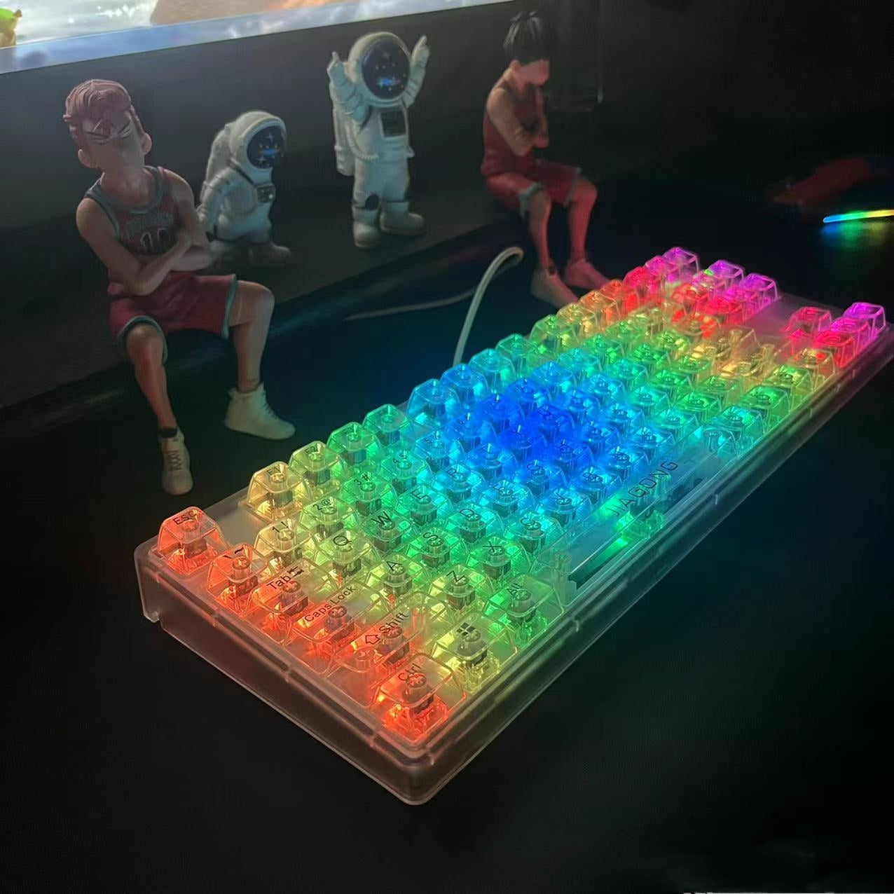 Transparent keycap set 132