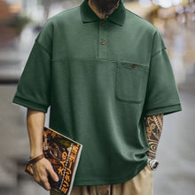 Versatile Vintage Lapel Short Sleeve Polo Shirt for men’s casual style

