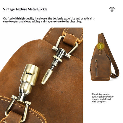 Mens Leather Chest Bag