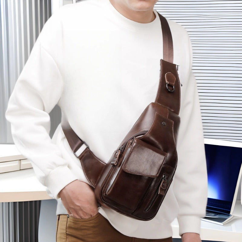 Mens Leather Crossbody Bag