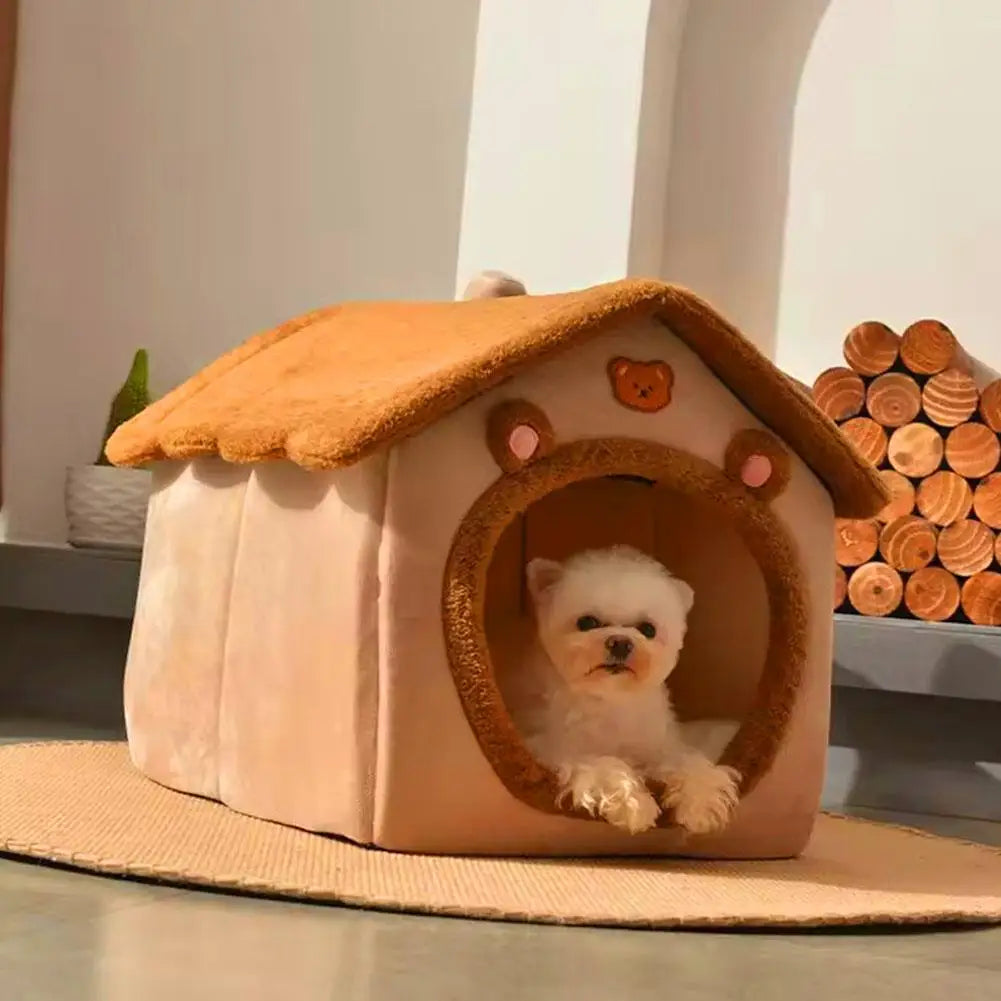 Warm Indoor Pet House – Soft and Cozy Shelter for Small Pets