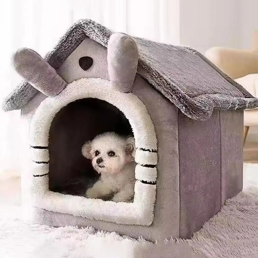 Warm Indoor Pet House – Soft and Cozy Shelter for Small Pets