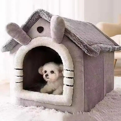 Warm Indoor Pet House – Soft and Cozy Shelter for Small Pets