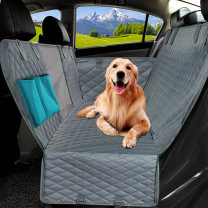 Waterproof dog car seat cover protecting car seats from dirt and pet hair
