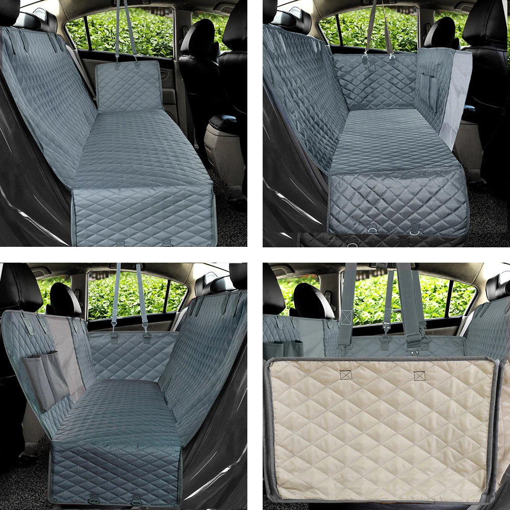 Waterproof dog car seat cover protecting car seats from dirt and pet hair