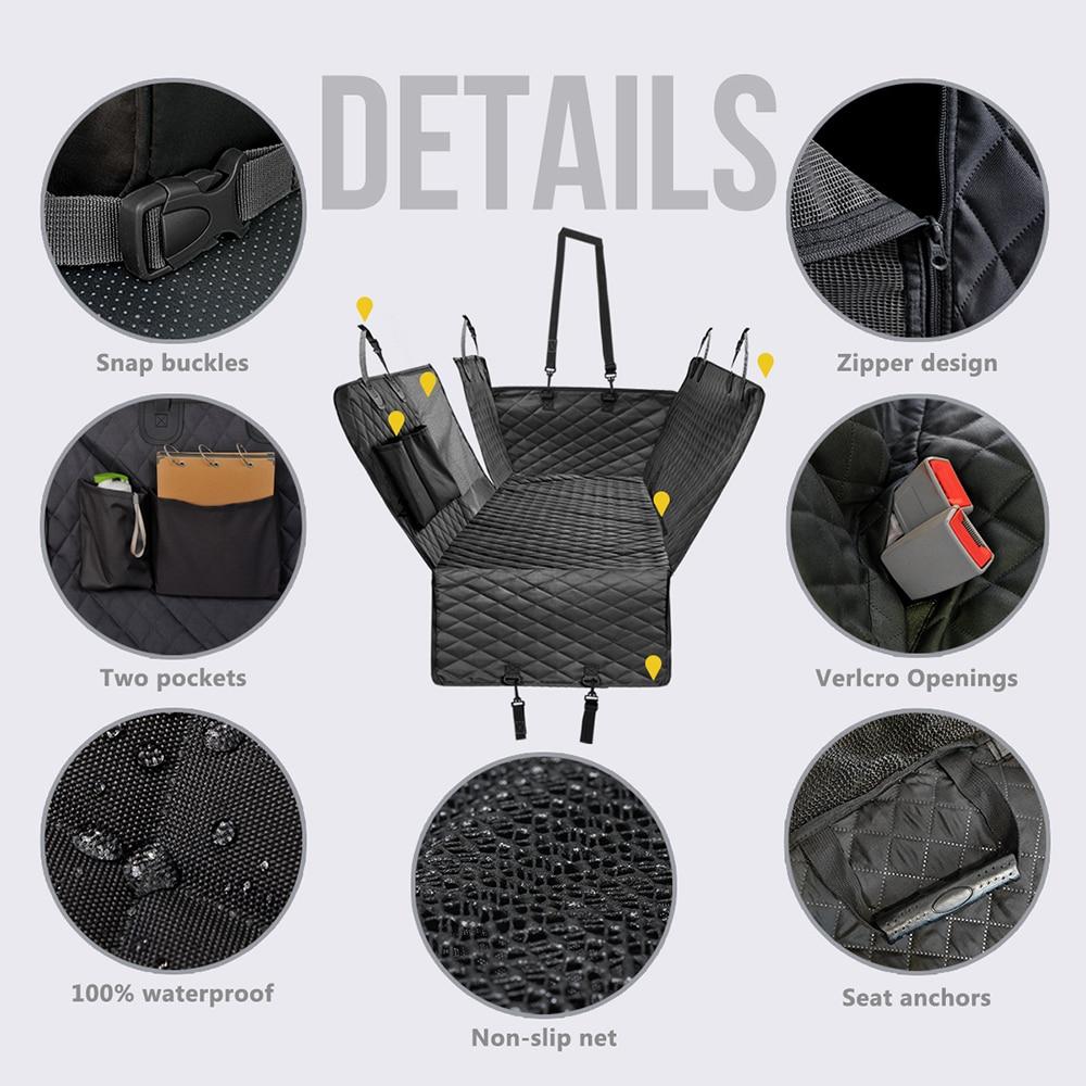 Waterproof pet car seat covers protecting car seats from dirt and spills