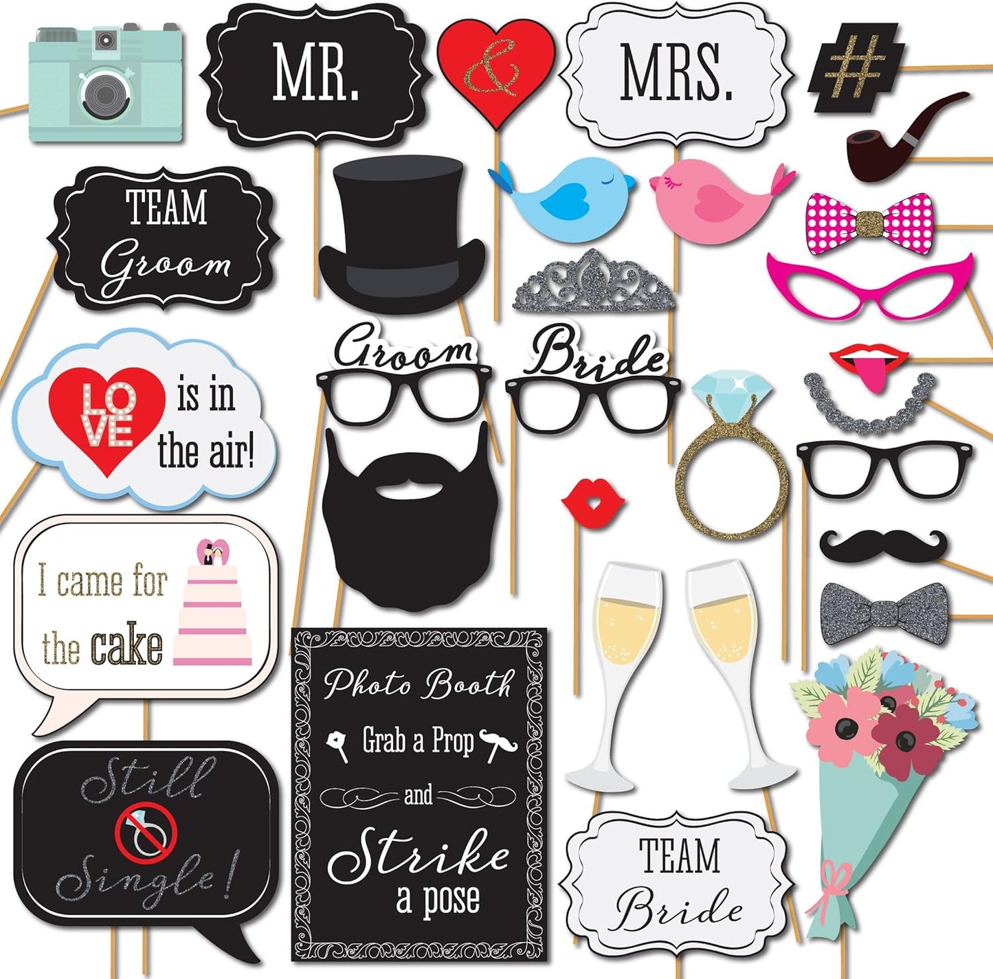 Wedding Photo Booth Props