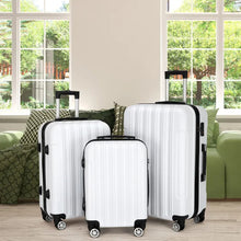 White Travel Suitcase Set