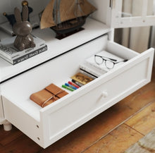 White buffet cabinet glass doors

