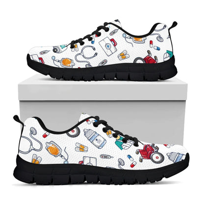 White medical sneakers for nurses