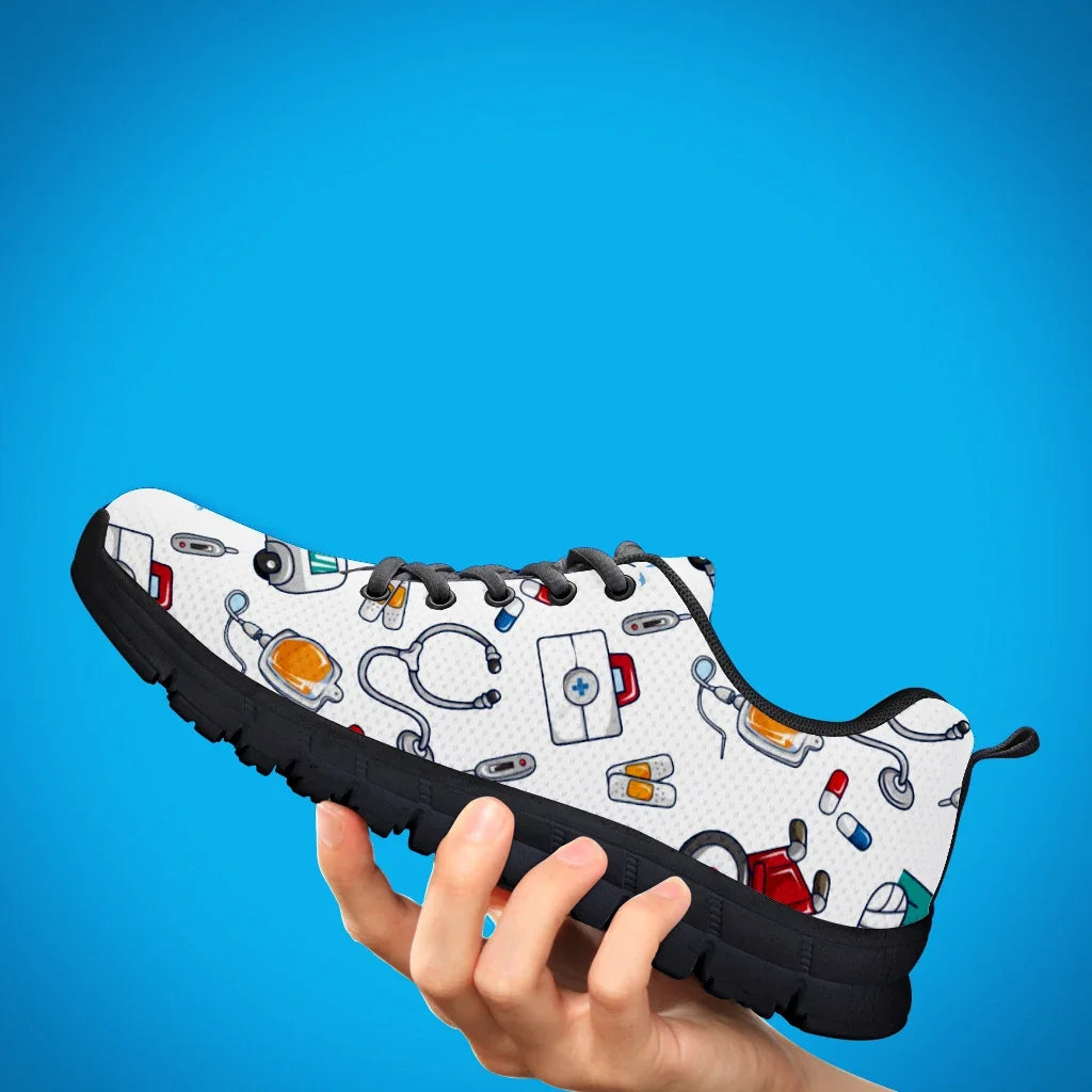 White medical sneakers for nurses