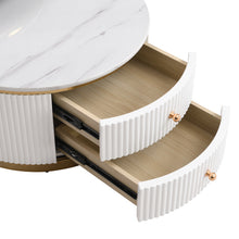 White round nesting coffee table
