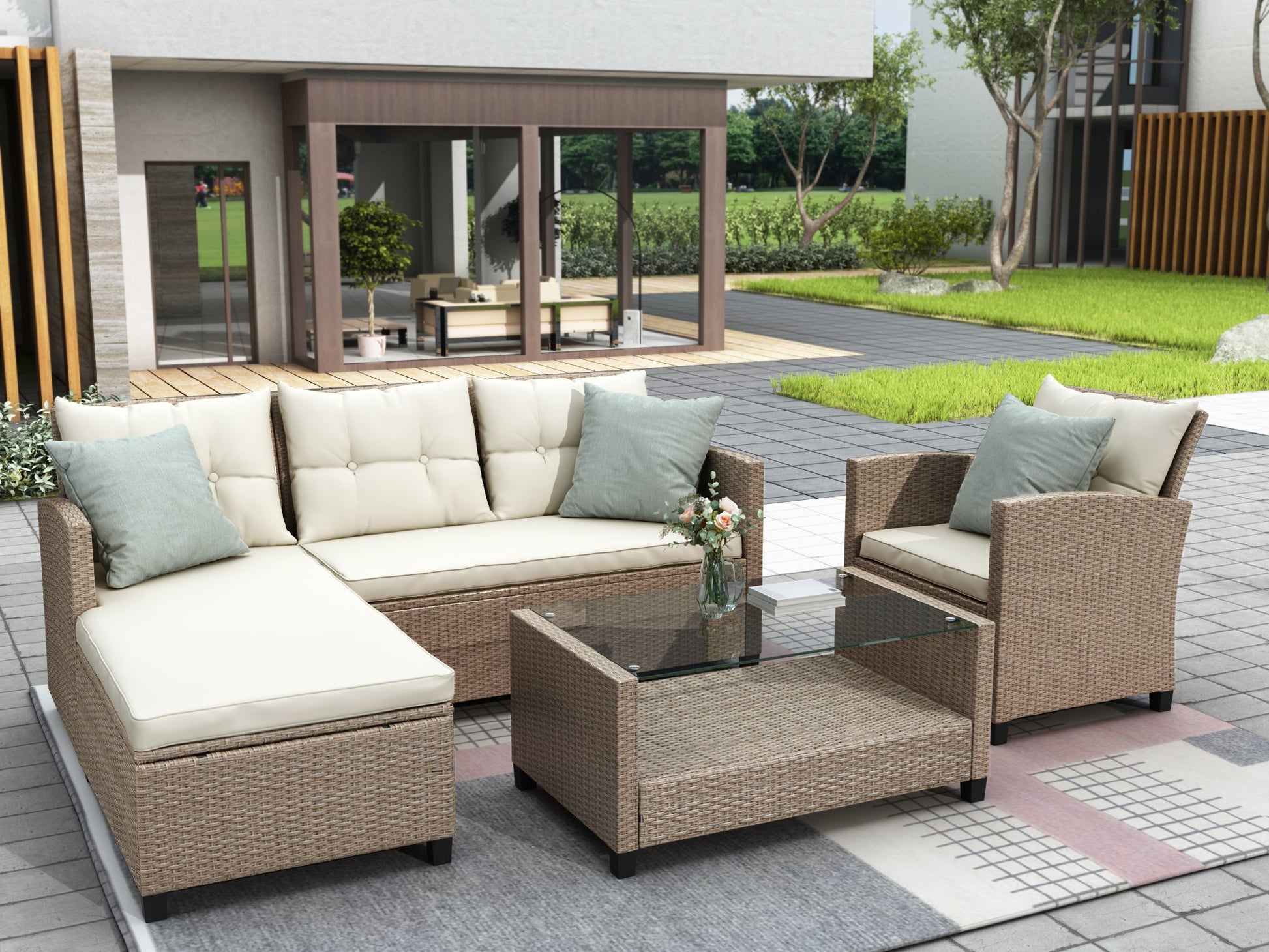 Wicker Patio Set 