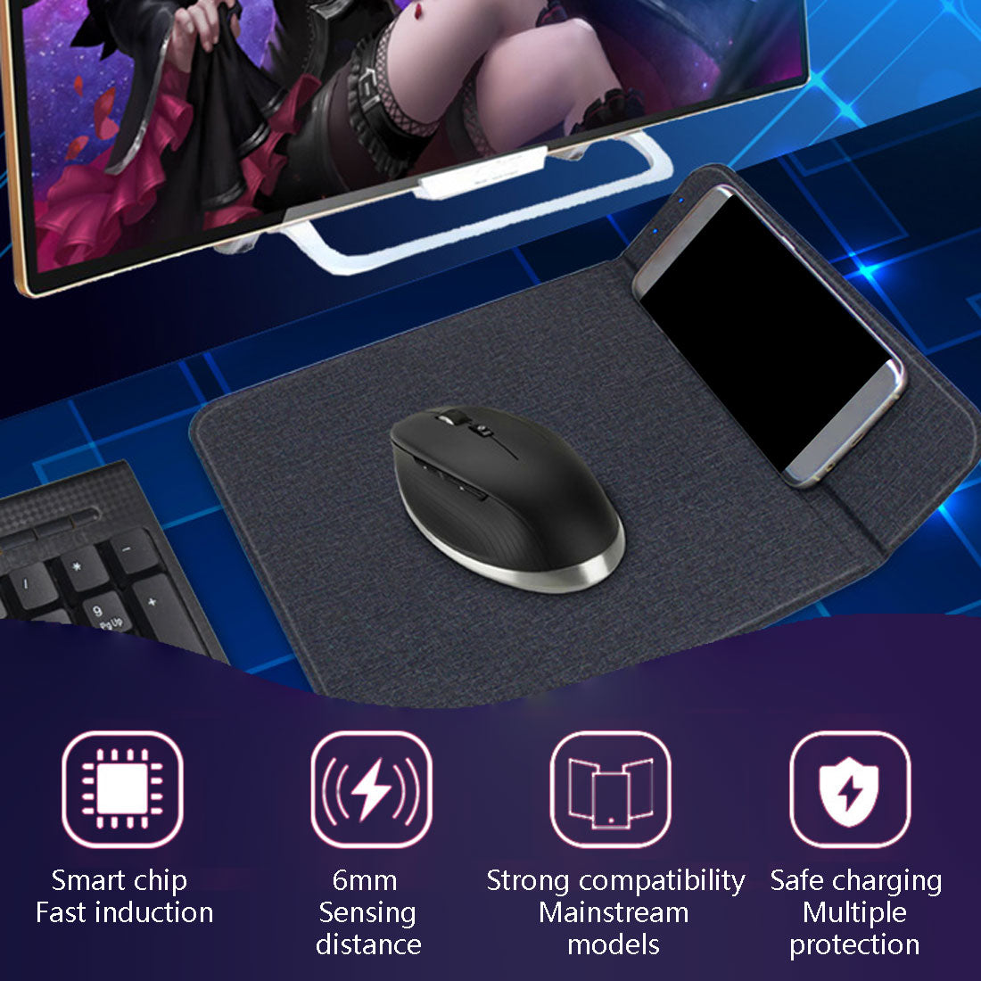 Wireless Charging Mouse Pad
