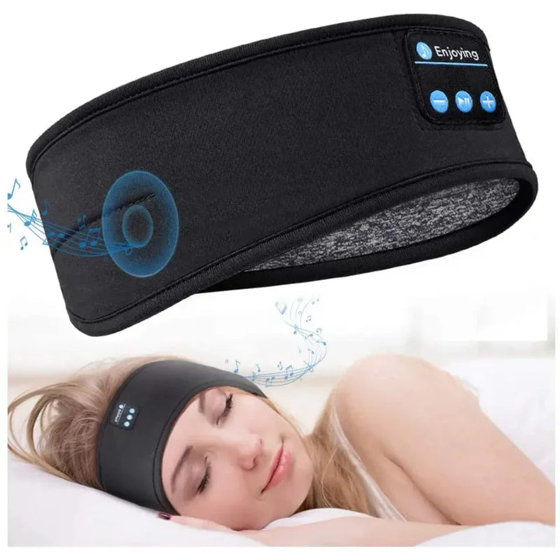 Wireless bluetooth sleep headband with built-in speakers for comfort
