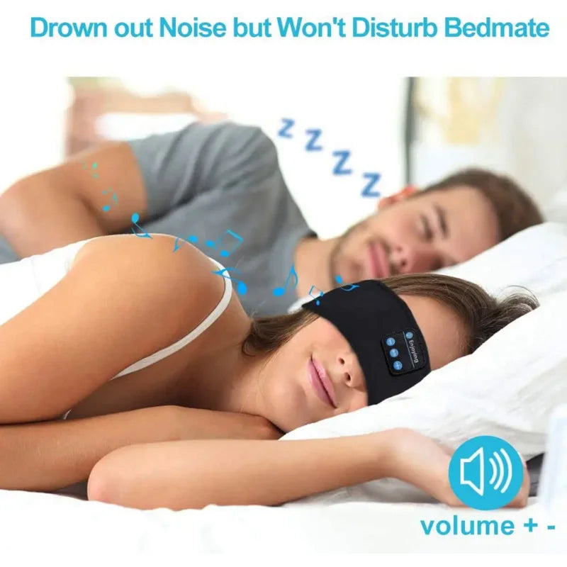 Wireless bluetooth sleep headband with built-in speakers for comfort