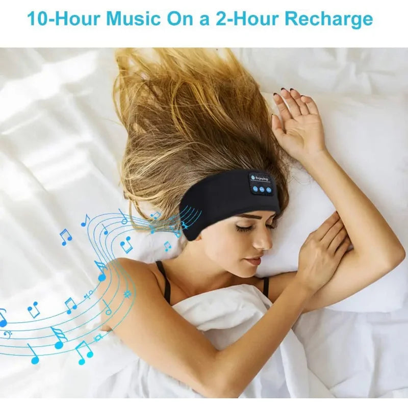 Wireless bluetooth sleep headband with built-in speakers for comfort