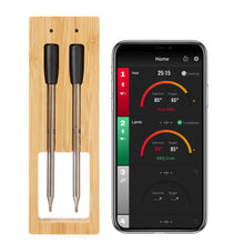 Wireless kitchen food thermometer for precise cooking temperature control

