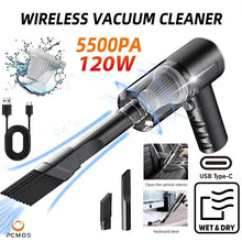 Wireless vacuum cleaner for home and car with 120W high power suction