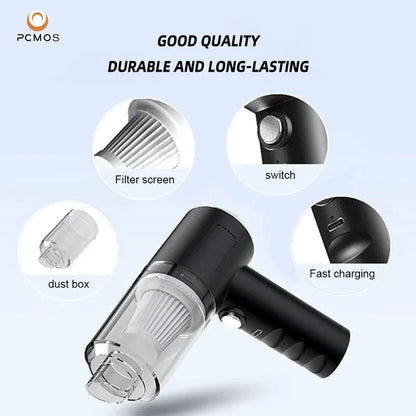 Wireless vacuum cleaner for home and car with 120W high power suction