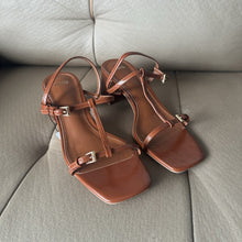 High Heel Square Toe Sandals