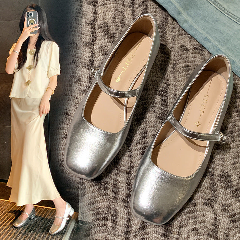 Women Square Heel Shoes