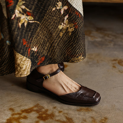 Sheepskin Mary Jane Sandals
