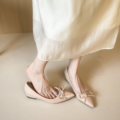 Women bow flat shoes