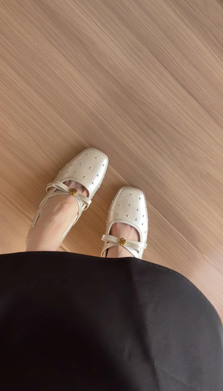Rhinestone Mary Jane flats