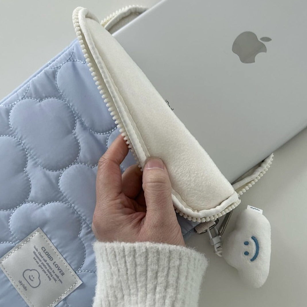 Cloud embroidery tablet bag