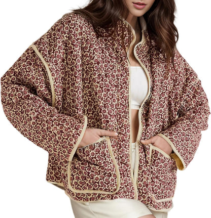 Women's Cropped Puffer Quilted Jacket