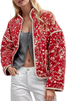 Women's Cropped Puffer Quilted Jacket