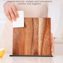 Wood knife storage organizer