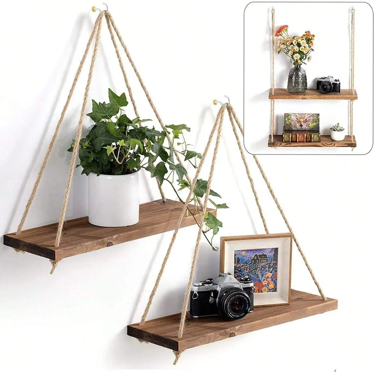 Wooden Hanging Shelf.....