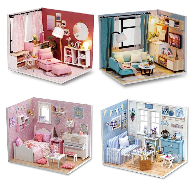 Wooden Miniature Doll House