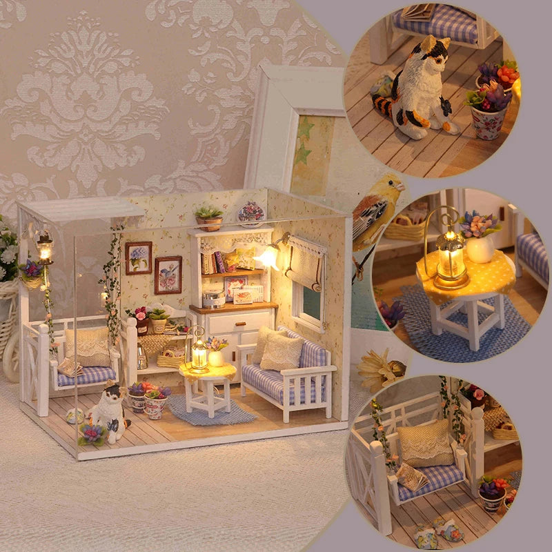Wooden Miniature Doll House