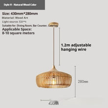 Wooden dining lamp