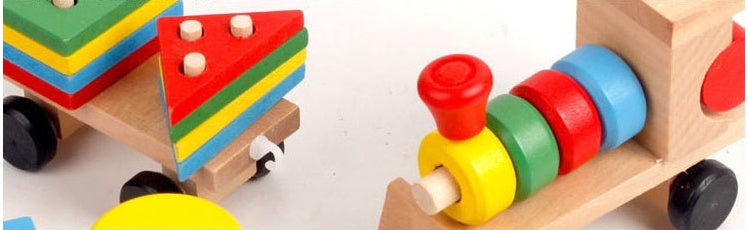 Wooden train toy
